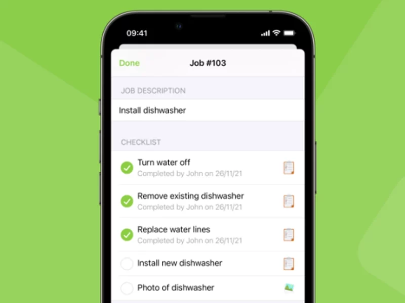 Checklists & Job Completion